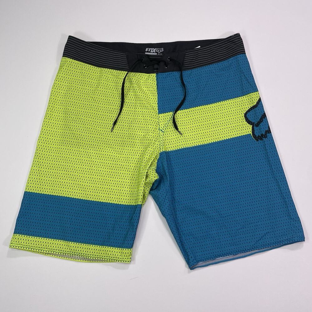 Fox Racing Board Shorts Mens 34 Swim Trunks Drawstring Surfing Summer Beach 9โ
